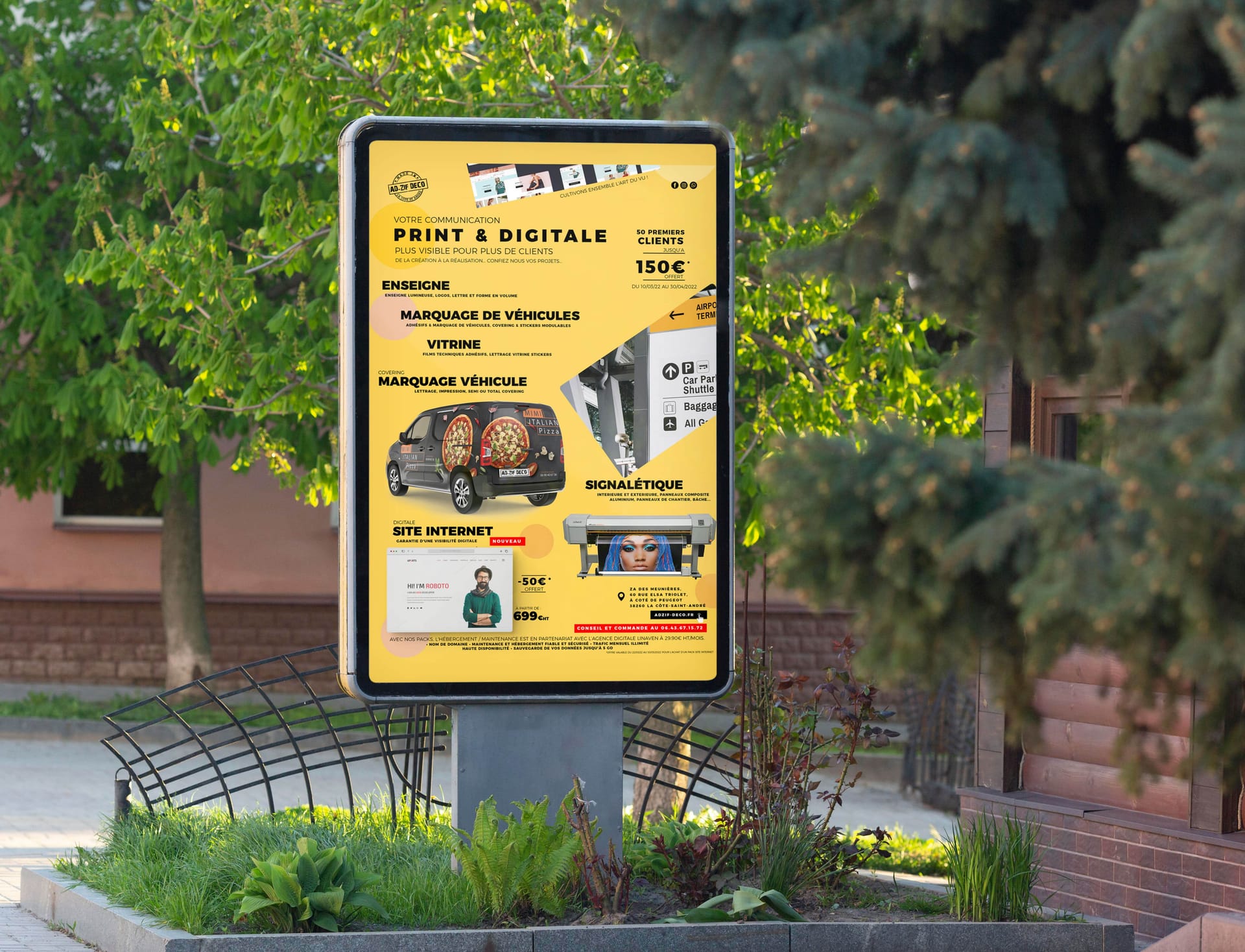 Bâche publicitaire impression extérieure Isère