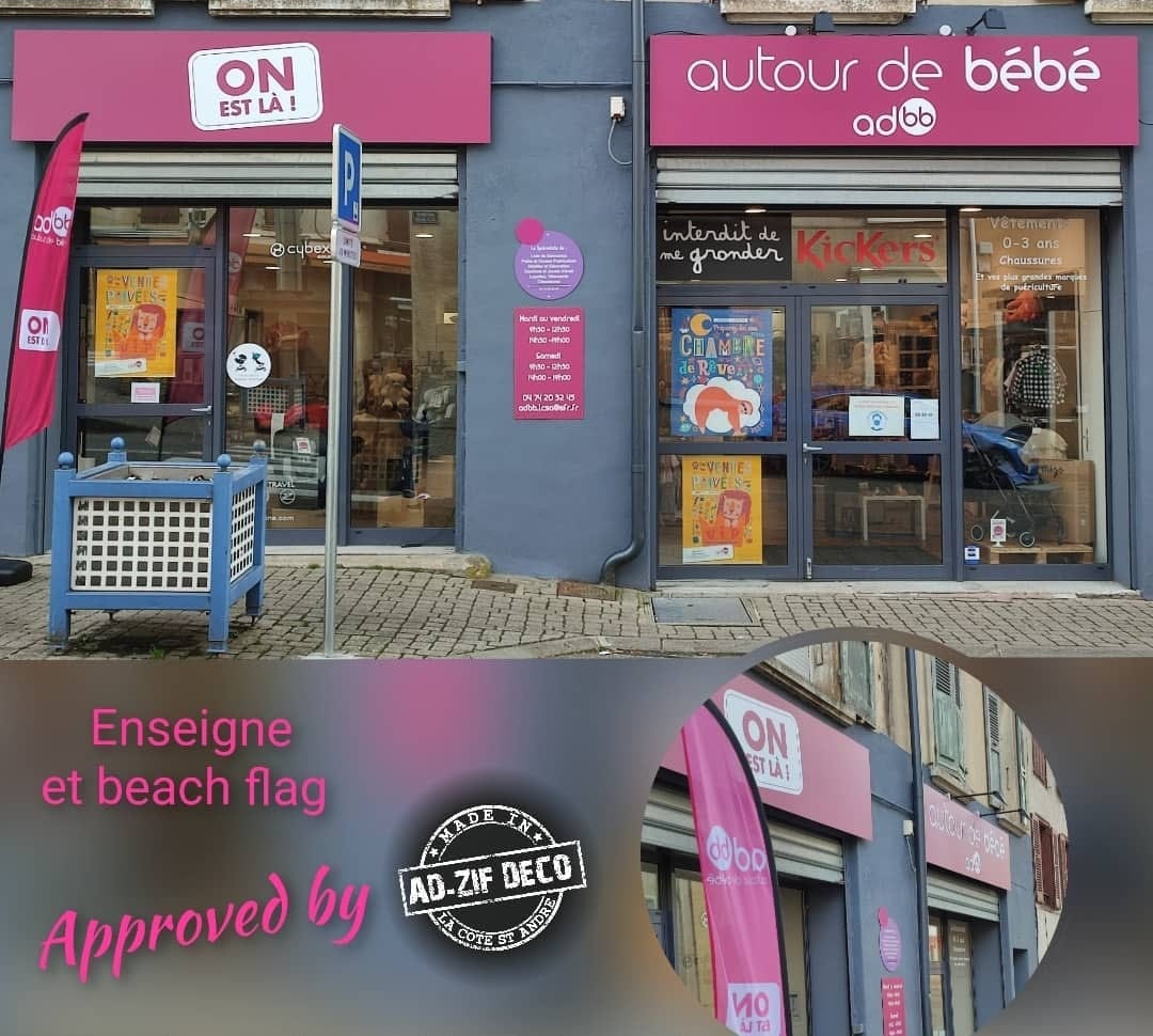 Enseigne lumineuse Autour de Bébé Isère