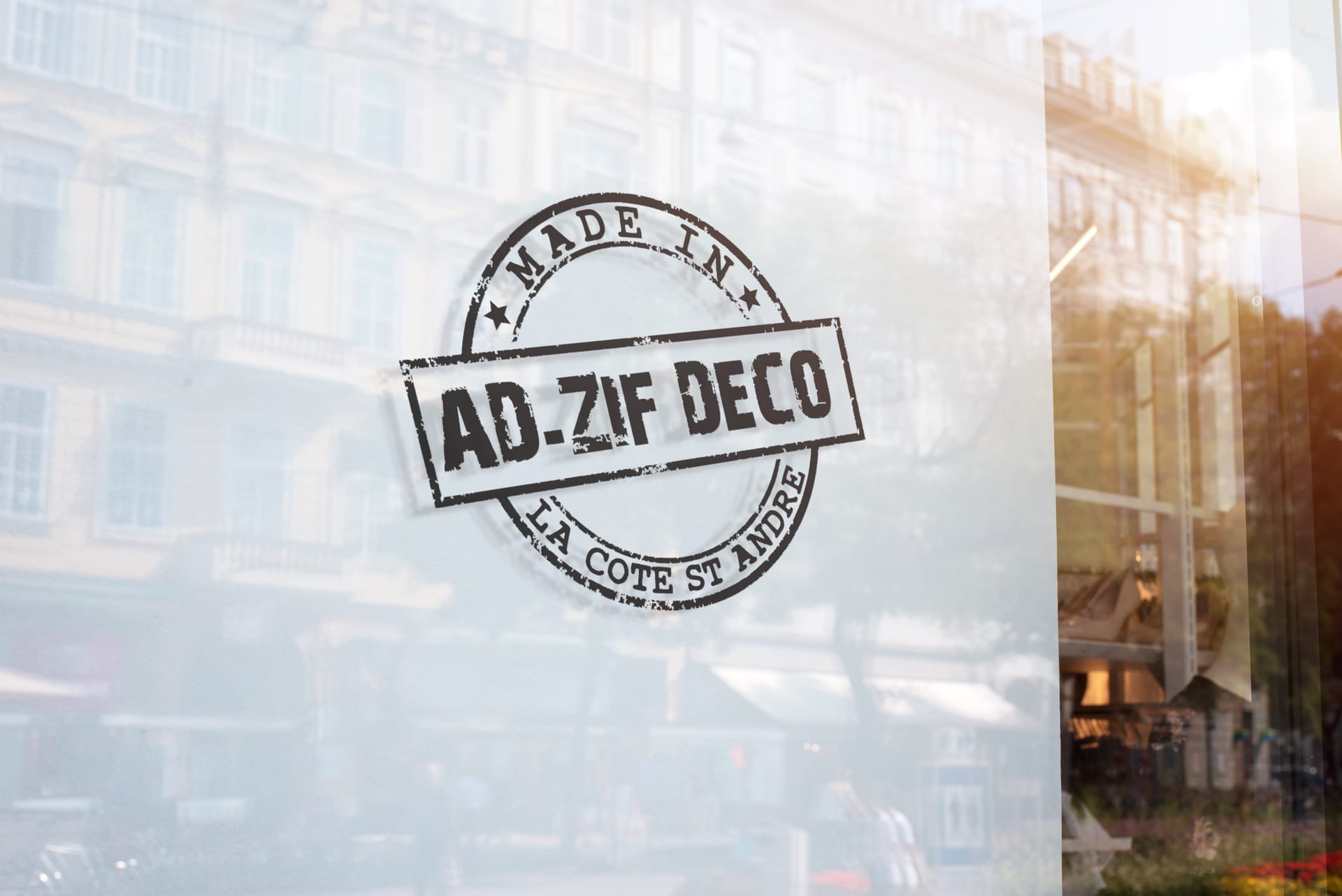 Signalétique boutique habillage vitrine Isère